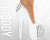 ! White Studded Pumps