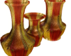 3 Luxury Glow Gold Vases