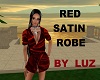 RED SATIN ROBE