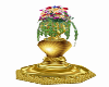 gold flower vase