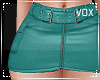 Teal Leather Skirt