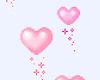 Floating pink hearts