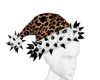 Leopard Spikey Santa Hat