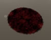 Round Red Fur Carpet