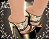 Gold Mesh Cream Platform