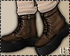 Brown Boots Cream Socks