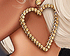 Golden heart earring