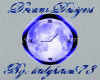 Blue Gothic Moon Clock