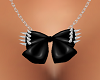 PVC Spiked Bow Necklace
