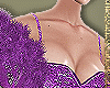 Gliiter purple Fur Coat