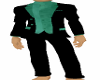 male teal suit