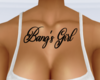 Bang's Girl Chest Tattoo
