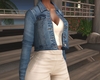 [S] Denim With Beige Tee