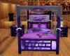 Purple Wicker Canopy bed