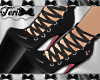 Laced Black Pink Heels