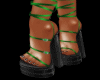Green Knitted Heels