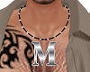 M Necklce For Man