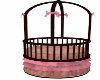 pink baby crib