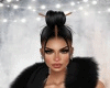 Z| Black Fur Scarf