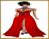 Red designer gown
