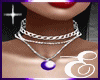 SILVER NECKLACE w PURPLE