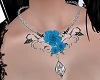 Necklace blue rose–ani