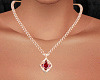Silver Necklaces+Red
