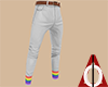 Rainbow white jeans