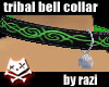 Green & Blk Bell Collar