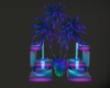 Neon Palm Water Fountain
