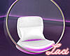 L | white glass chair