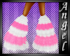 L$A Pink/Wh Furry Boots 