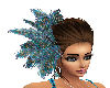 Peacock Feather Hair Pc