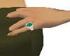 LL-Green Sq pinky ring