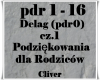 Podziekowania dla rodzic