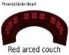 Red arced couch
