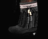 Fringe Boots-Charcoal