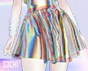 Holo skirt rainbow