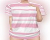 Baggy tshirt pink-white