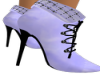 white boot with  gem