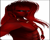 Red Goth hairstyle