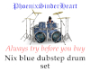 Blue dubstep drum set