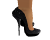 black glitter heels