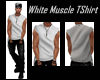 White Muscle T Shirt