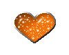 orange sparkle heart gla