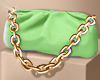 ♛ Lime Chain Pouch