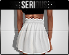 S:. White Flowy Skirt