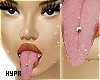 Tongue + Gold Pierced