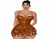 orange sequins dress