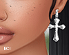 E.Diamond Cross Earrings